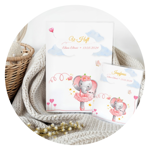 U-Hefthülle mit Elefanten Ballerina